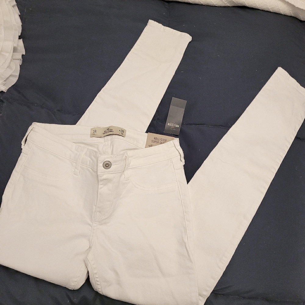 NWT White Hollister Super Skinny Jeans